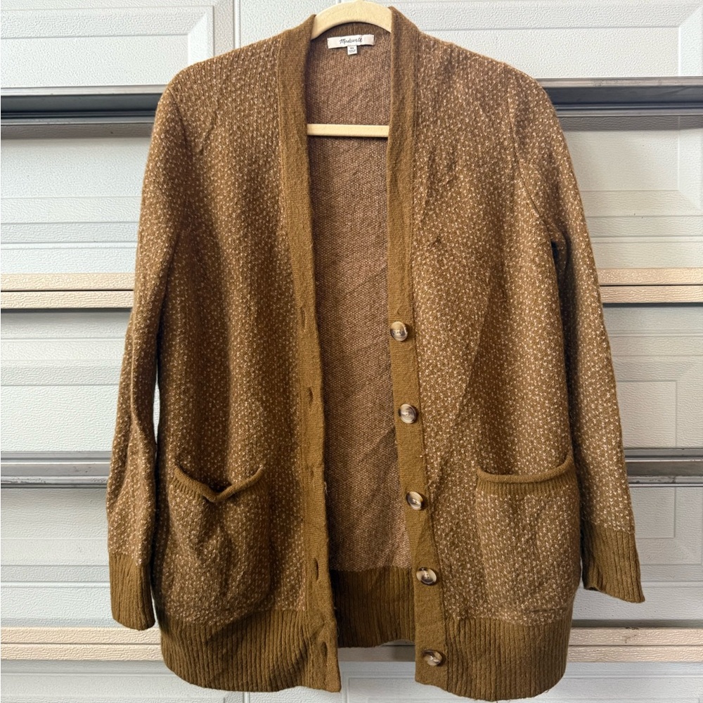 Madewell Tan Button-Up Cardigan